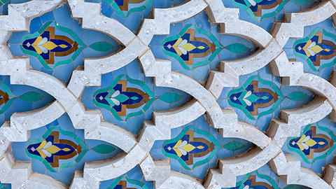 Hassan II mosque architectural detail