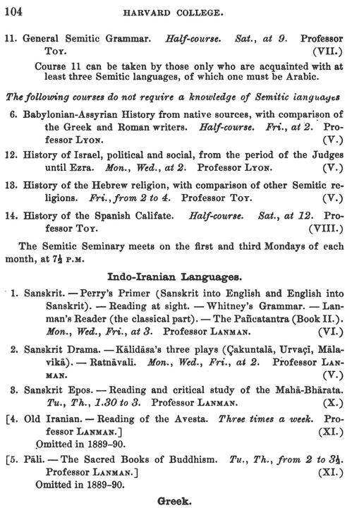 Harvard Catalog with Spanish Califate course